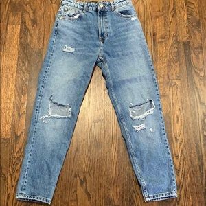 Zara high rise mom fit jeans